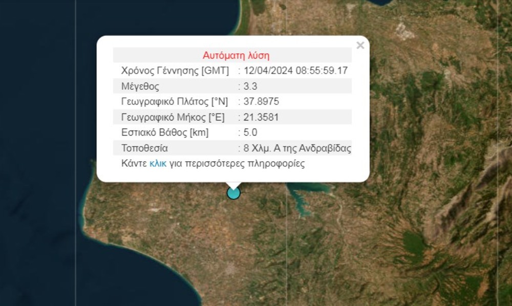 Σεισμός - Ανδραβίδα Σεισμός - Ανδραβίδα
