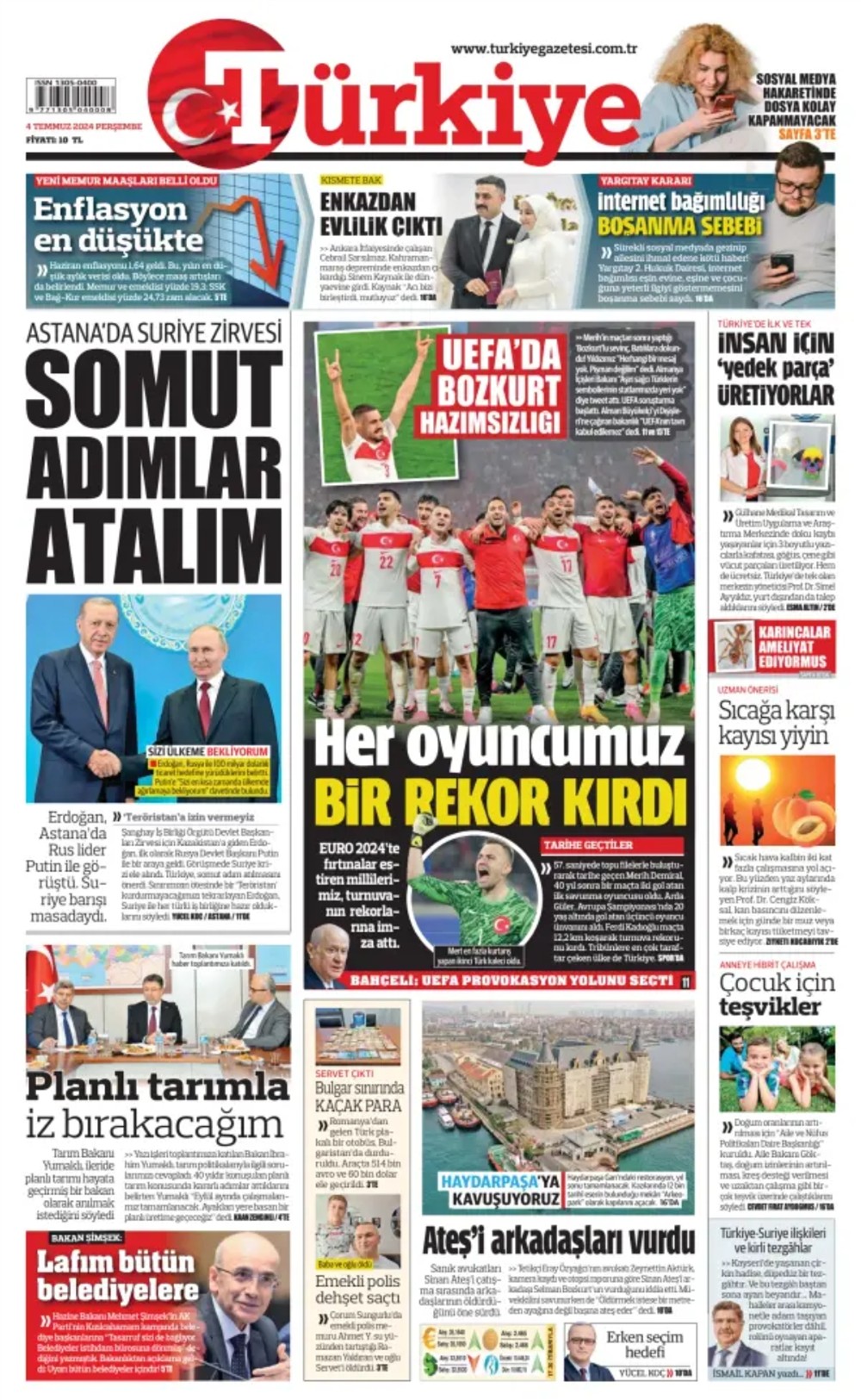 Πρωτοσέλιδο Τουρκιγέ - Ντεμιράλ Πρωτοσέλιδο Τουρκιγέ - Ντεμιράλ