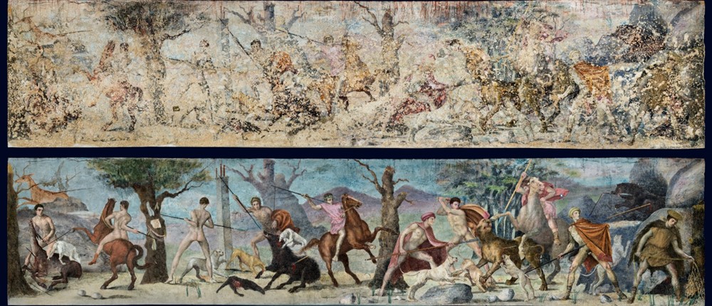 Βεργίνα - Τοιχογραφία - Κυνήγι - ζωφόρος - Φίλιππος Β - Αιγές