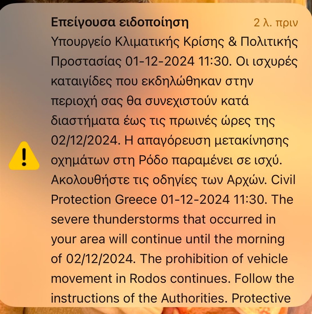 Κακοκαιρία Bora - Ρόδος - 112 Κακοκαιρία Bora - Ρόδος - 112