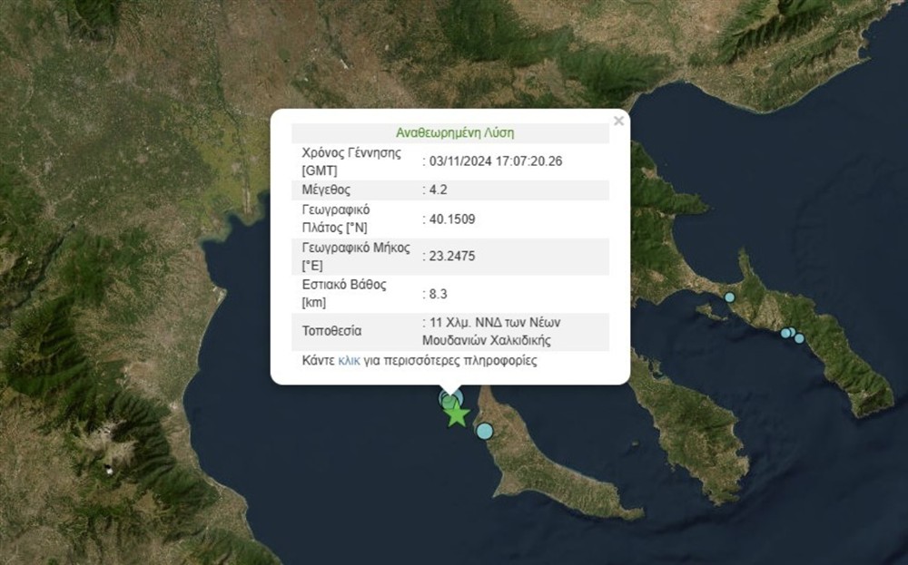 Μετασεισμοί - Χαλκιδική Μετασεισμοί - Χαλκιδική