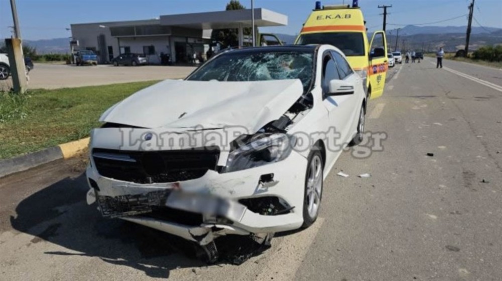 Λαμία - τροχαίο - μηχανάκι Λαμία - τροχαίο - μηχανάκι