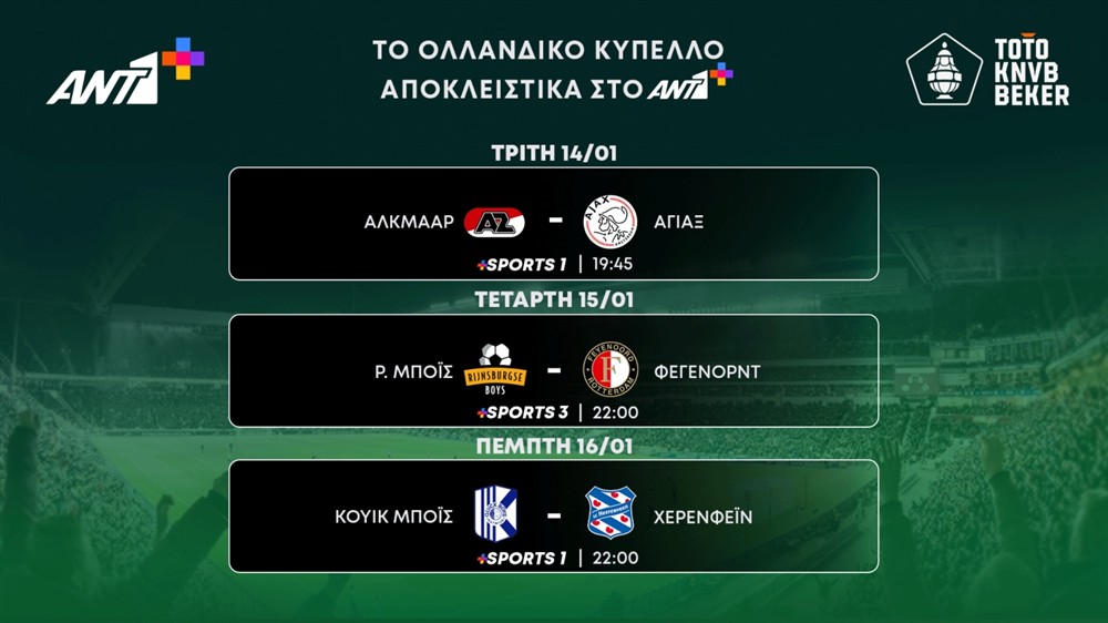 ANT1+ - ΚΥΠΕΛΛΟ ΟΛΛΑΝΔΙΑΣ