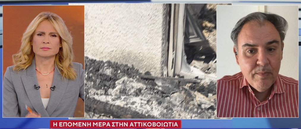 Ο Δημοσθένης Σαρηγιάννης στον ΑΝΤ1: Επιβαρυμένη η ατμόσφαιρα στην Αττικοβοιωτία από τις μεγάλες πυρκαγιές...Η στάχτη μπορεί να προκαλέσει εγκαύματα