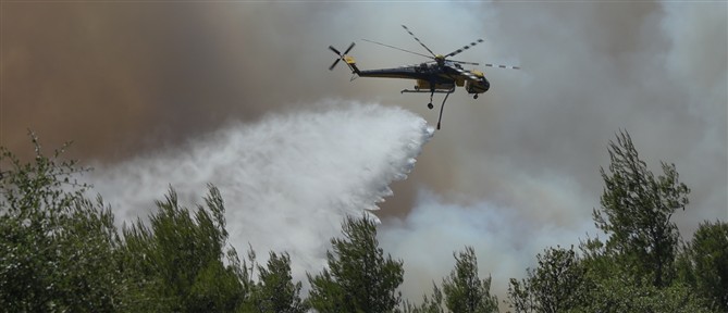 Συνεχίζεται η μάχη με τις φλόγες στη Δυτική Αττική - Εκκενώνονται οι οικισμοί Σκέπη, Κανδήλι και Μπότσικα