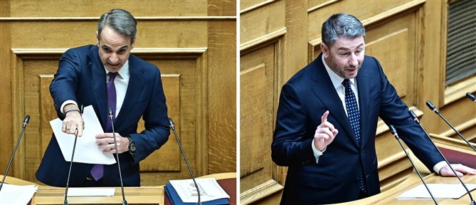 H σφοδρή σύγκρουση Μητσοτάκη - Ανδρουλάκη στη Βουλή, για υποκλοπές και ενέργεια