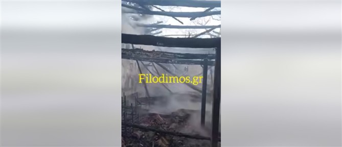 Αχαΐα: Φωτιά σε εκκλησία στην Αιγείρα - Κάηκε ολοσχερώς ο ναός