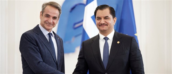 Ο Κυριάκος Μητσοτάκης υποδέχθηκε στο Μέγαρο Μαξίμου τον Υπαρχηγό της Γενικής Διοίκησης του Εθνικού Λιβυκού Στρατού